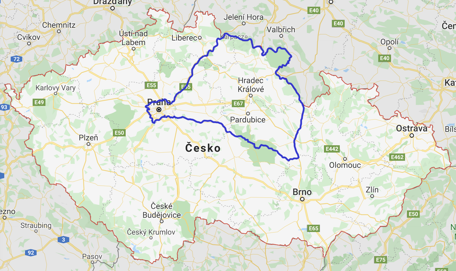 Česko – Mapy Google (2)